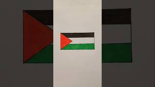 Palestine flag | Easy drawing #palestine #muslim #flag #drawing #freepalestine