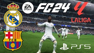 ［FC24］Jugando Liga Española Real Madrid vs Barcelona Gameplay sin comentarios