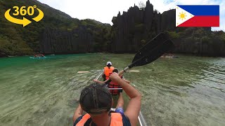 Kayaking in See-Through Kayak in Cadlao Lagoon, Palawan | 360 VR Experience