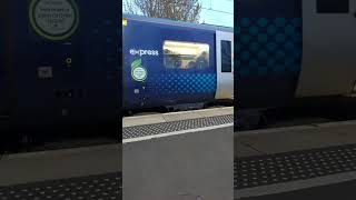 SCOTRAIL HITACHI CLASS 385 APPROACHING FALKIRK GRAHMSTON DUNBLANE SERVICE