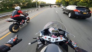 CRUISING TO NJ FROM NYC W/ SUBS! | GROUP RIDE | 2022 YAMAHA R7 + (R6,Z900,ZX6R,S1000RR,GSXR600)