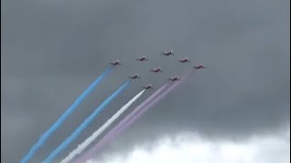 DIAMOND NINE RED ARROWS display at Cosford Airshow 2024