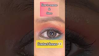 How to remove & store contact lenses ✅ #contactlenses #ashortaday #makeupartist