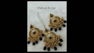 Gold-Plated Earrings With Bindiya-Cash on Delivery-Only on 730