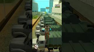 Поезд vs 10 Мусоровозов! GTA SA #shorts