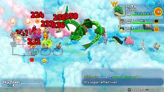 Rayquaza is OP in pokemon mystery dungeon rescue team DX....