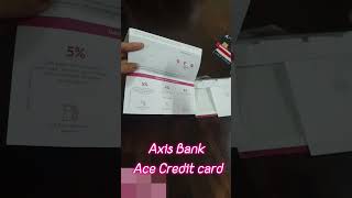 Best cash back credit card Axis bank ACE credit card