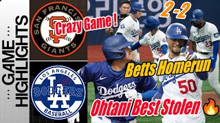 Ohtani Best Stolen & Betts Homerun Crazy Game🔥