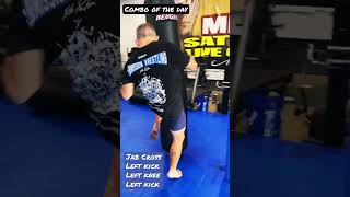 Combo of the day - Jab Cross Left Kick Left Knee Left Kick