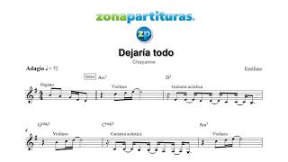 Partitura "Dejaría todo" Chayanne