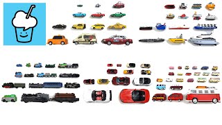 Street Vehicles Sea Vehicles collection Van Taxi  Convertible Steam Train