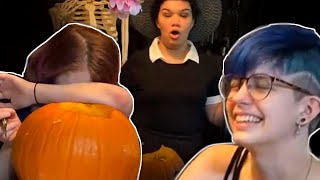 carving pumpkins in quarantine makes us go insane