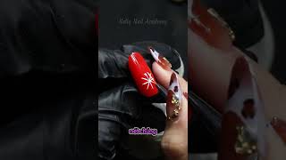 Học nail - Vẽ bông tuyết giáng sinh #nails #nailart #christmasnailart