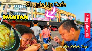 SIMPLE UP CAFE Kuching Sarawak / Wantan & Mee Kolok Daging @Resepi Bonda / Kolok Mee