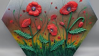 106. Celebrating REMEMBRANCE DAY - 'Poppy Meadow' Resin Art 🌺🏴󠁧󠁢󠁷󠁬󠁳󠁿🇬🇧🇨🇦🇺🇸 Global Art Collaboration