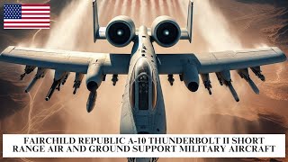 Fairchild Republic A-10 Thunderbolt II Short Range Air and Ground Support Military Aircraft