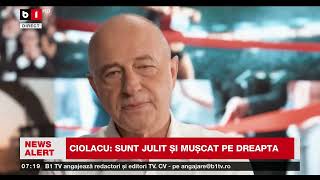 CIOLACU: SUNT JULIT ȘI MUȘCAT PE DREAPTA_Știri B1TV_21 nov. 2024