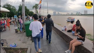 [4k HDR] Cambodia Walking Tour - Evening Walking Tour Around Phnom Penh Riverside