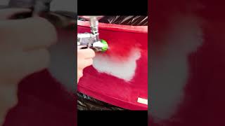 Restoring Beauty: Applying Base Coat on a Repaired Dent! 🚗 #Shorts