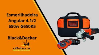 Esmerilhadeira Angular 4.1/2 650w G650K5 Black Decker