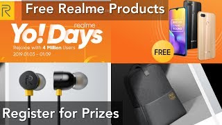 Realme Yo Days Offers, Free Realme Products, Realme Buds,Realme Backpacks, New Year Sale