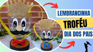 Troféu para o DIA DOS PAIS com garrafa pet - Como fazer Lembrancinha fácil @Juhlilas #diadospais