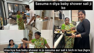 Sasuma n diya baby shower  sali ji ko ❤️lekin aisa kya hua sasumaa sali k upar itna gussa dikha rhi