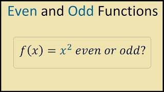 How to Check if a Function is Even or Odd