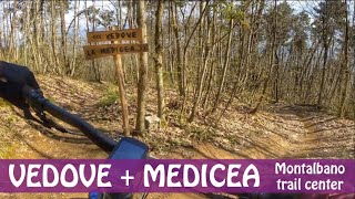 si imbocca il sentiero VEDOVE e poi si gira sul MEDICEA - Montalbano MTB trail center