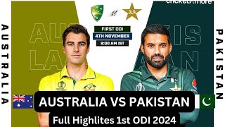 Pakistan vs Australia | 1st ODI Match Full Highlites | Muhammad Rizwan | Pat Cummins| Baber Azam