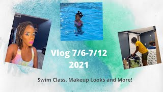 Vlog 7/6/21-7/12/21 | Laundry, Makeup, Swim Class | Household of NINE | Mzdudley_13