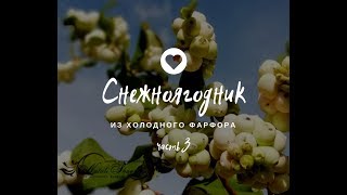 Part 3. We make windmills.  Снежноягодник  из холодного фарфора. Часть 3.  Ствол