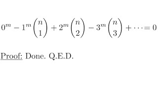 A one-line proof of a combinatorial identity