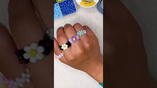 خواتم ورد بالخرز كيوت وسهله/كيف اسوي بالخرز ورده #beadsring #beads