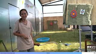 Maya tries out archery