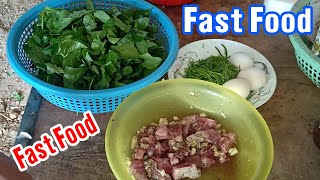 Fresh ​Bass leaf Duck Eggs and Pork ribs Recipe | Fast Food