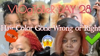 I Let My Daughter in BARBER💈 school COLOR my hair.❤️😬 #vlogtober #barberstudent #colorgonewrong