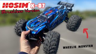 Brand New Hosim X07 Brushless Version 1/10 Scale Wheelie Monster