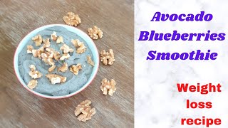 Avocado Blueberry Smoothie Bowl | Breakfast Smoothie for FAT BURNING | KETO Smoothie