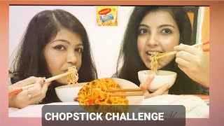 EATING MAGGI WITH CHOPSTICK |CHOPSTICK CHALLENGE | littupsis