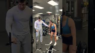 Gym crush thinks her tripod will protect her