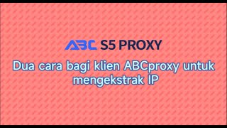 Dua cara bagi klien ABCproxy untuk mengekstrak IP #abcproxy #s5proxy #residentialproxy #applestore