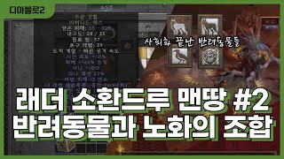 디아블로2 레저렉션 소환드루 맨땅 -2- 스마트한 반려동물들과 노화의 조합으로 악몽 순삭