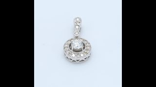 3/4ctw Diamond Halo Pendant