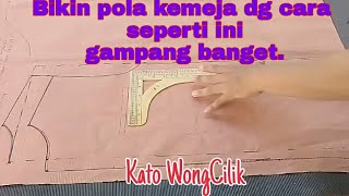 Tutorial membuat pola kemeja pria (Mudah dan Cepat)