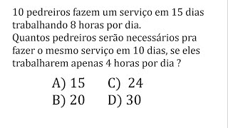 QUESTÃO DE REGRA DE TRÊS COMPOSTA PRA CONCURSO -  CONSEGUE RESOLVER ? MATEMÁTICA BÁSICA