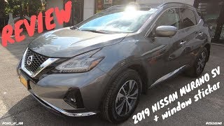 2019 NISSAN MURANO SV REVIEW -- MID-SIZE SUV WITH A NICE DESIGN !