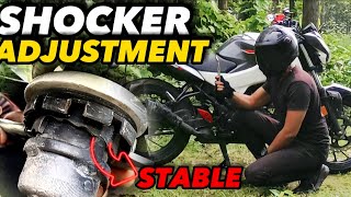 MONO SHOCK ABSORBER ADJUSTMENT BY ITSELF #bike #xtreme160r