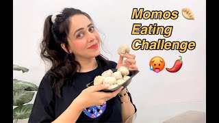 Hot And Spicy MOMOS CHALLENGE 🥵🌶🥟 | Food Challenge | Dumplings | Fun Challenge | Pass or Fail ? 😂