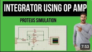 Integrator using op amp#Simulation#Analog electronics#Proteus Simulation#diploma EC